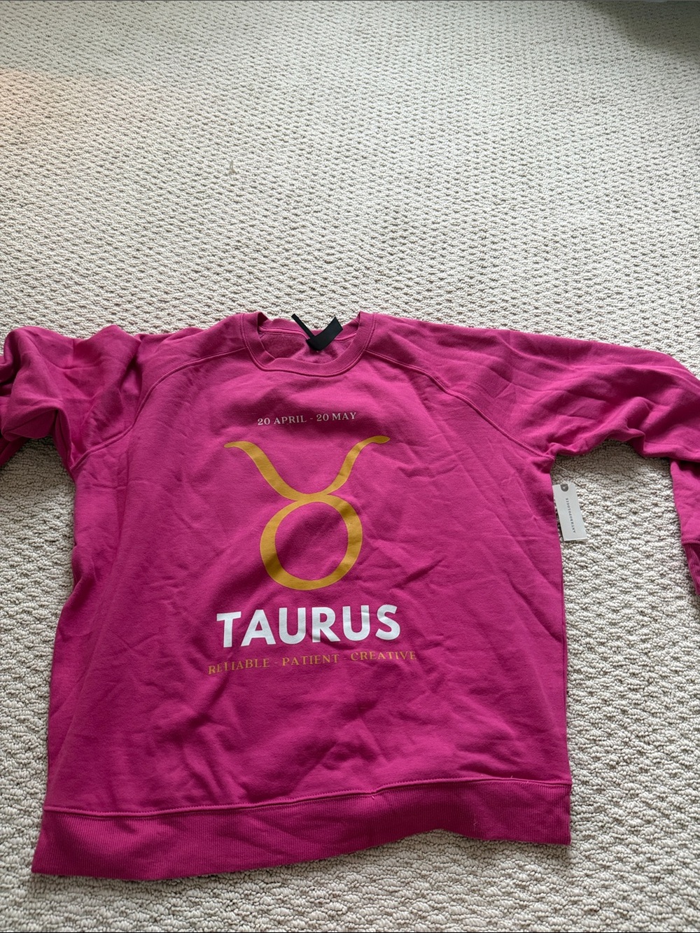 Anthro Taurus Sweatshirt - Pink